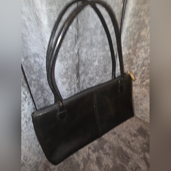 Hobo International Women's Shoulder Bag Black Leather Purse vintage Y2K - Picture 3 of 12